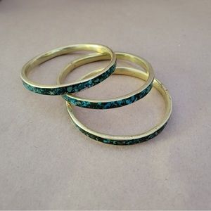 Brass and Stone Bracelets